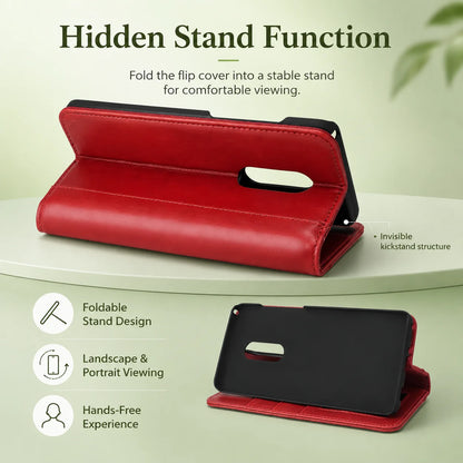 Genuine Leather Folio Wallet Phone Case for Samsung Galaxy Z Fold Series image 3