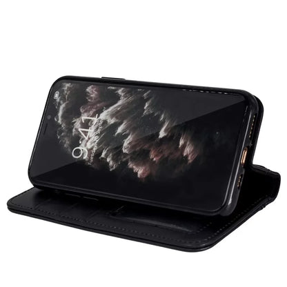 Genuine Leather Folio Wallet Phone Case for Customizable Device Models image 4