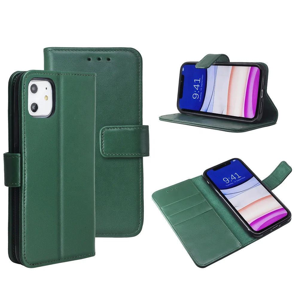Natural Leather Folio Wallet Phone Case for Samsung Galaxy Z Fold Series image 1