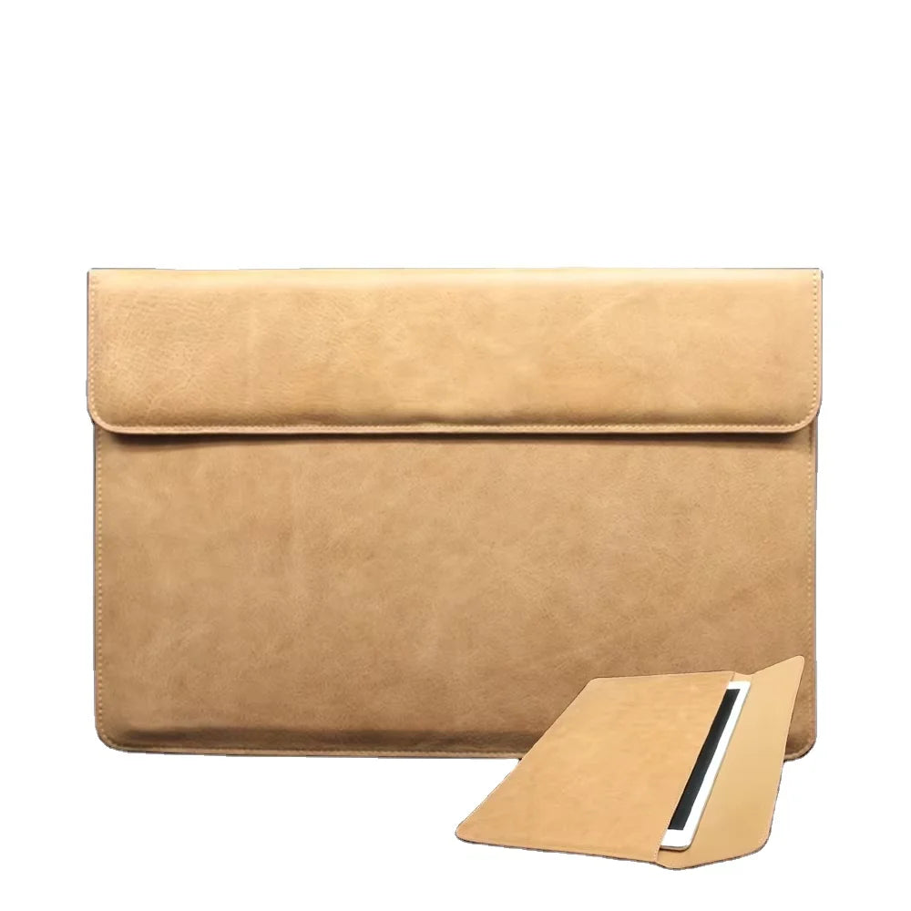Top-Grain Leather Shockproof Folio Laptop / Tablet Sleeve for MacBook & iPad Pro - image 1