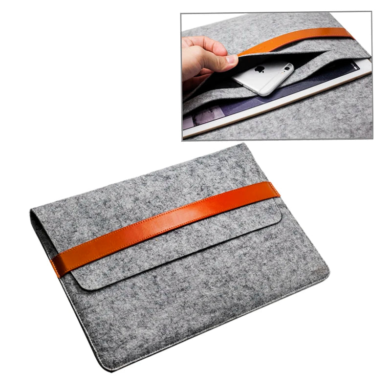 Genuine Leather Wool Felt Tablet / iPad Case for iPad Pro 12.9 - image 1