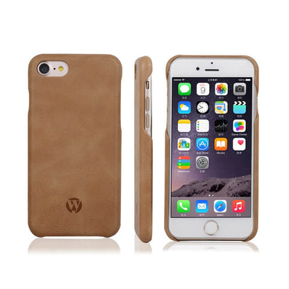 Aaronscase Brown Genuine Leather iPhone 7 Plus Case (Wholesale/Manufacturer)