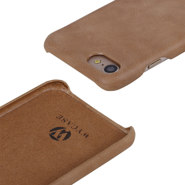 Aaronscase Brown Genuine Leather iPhone 7 Plus Case (Wholesale/Manufacturer)