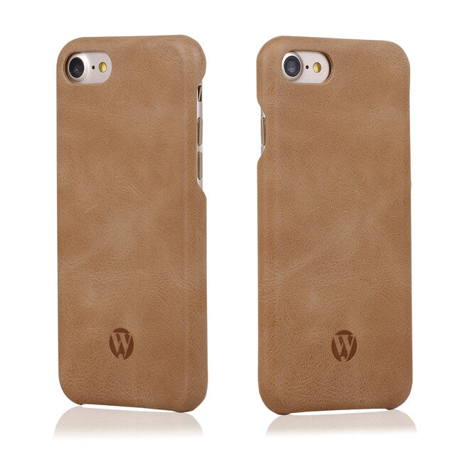Aaronscase Brown Genuine Leather iPhone 7 Plus Case (Wholesale/Manufacturer)