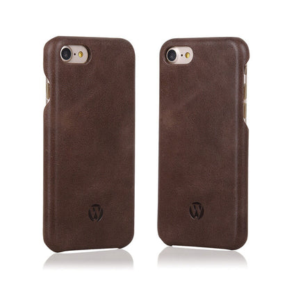 Aaronscase Brown Genuine Leather iPhone 7 Plus Case (Wholesale/Manufacturer)