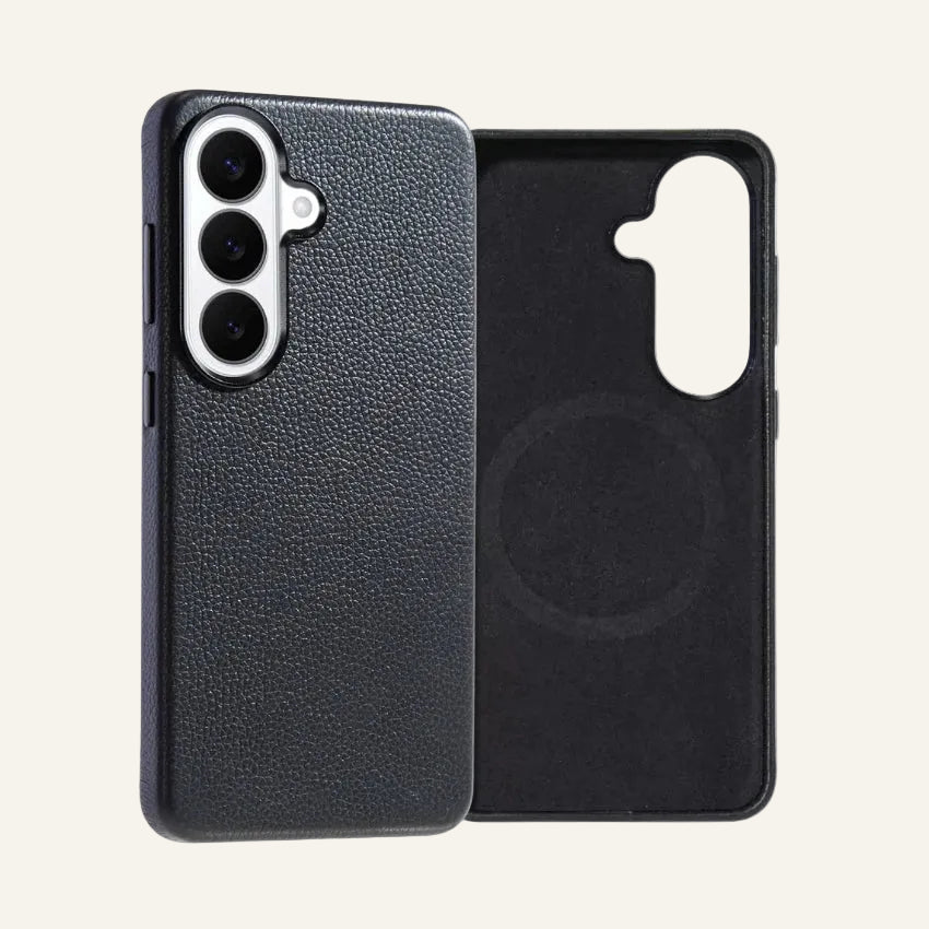 Top-Grain Leather Shockproof Phone Case for Samsung Galaxy S26 Series - image 1