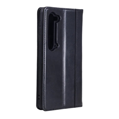 Black Genuine Leather Folio Wallet Phone Case for Sharp Aquos Series - image 4