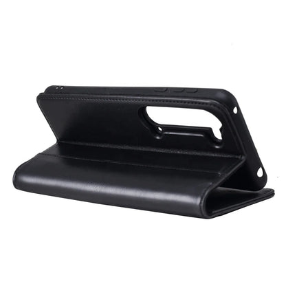 Black Genuine Leather Folio Wallet Phone Case for Sharp Aquos Series - image 6