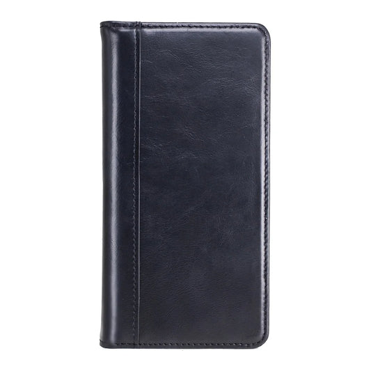 Black Genuine Leather Folio Wallet Phone Case for Sharp Aquos Series - image 2