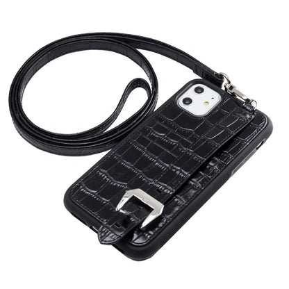 Crocodile Leather Crossbody Card Slots Wallet Phone Case for Custom Phone Models Style 02 - image 2