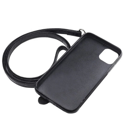 Crocodile Leather Crossbody Card Slots Wallet Phone Case for Custom Phone Models Style 02 - image 3
