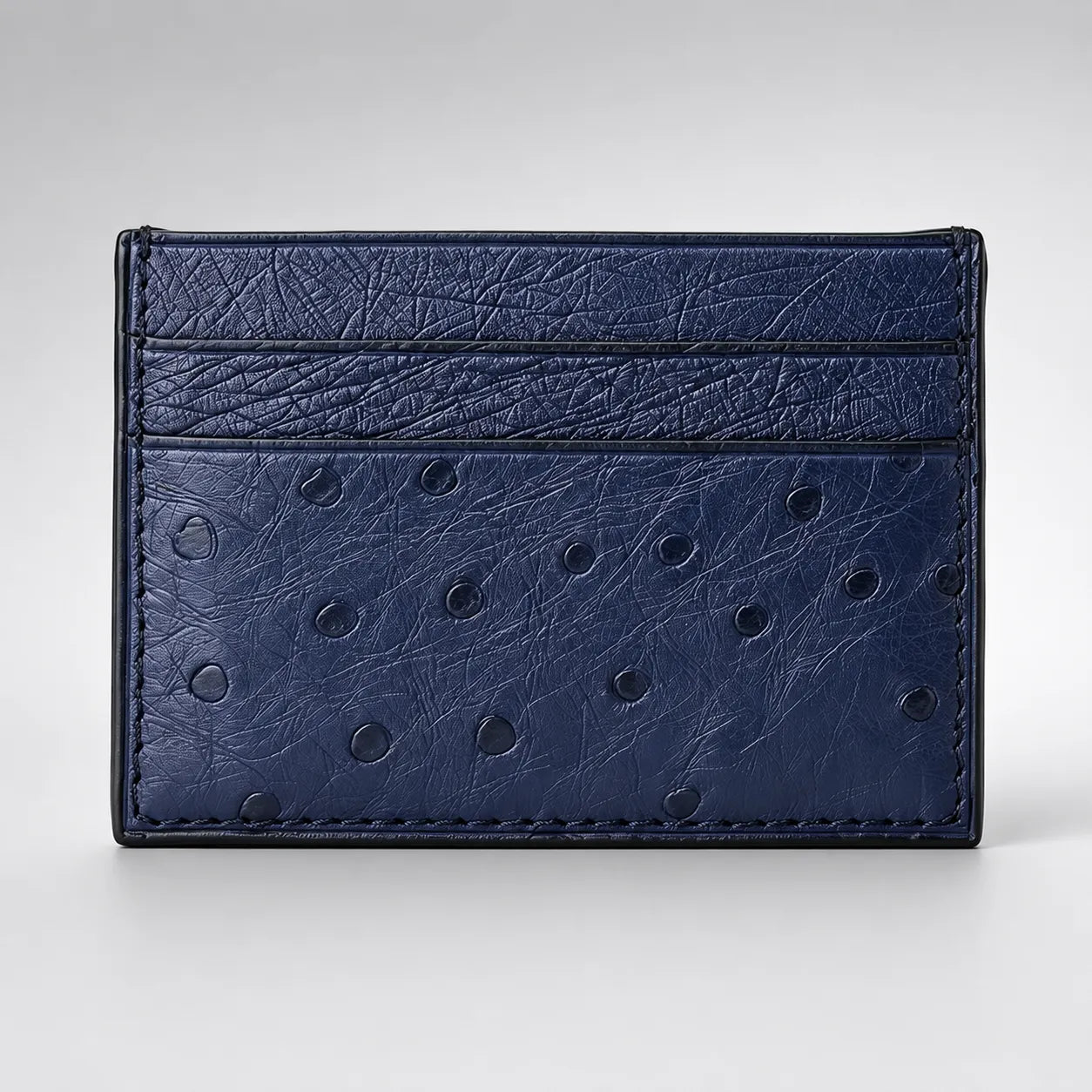 Genuine Leather Ostrich Pattern Card Holder (Wholesale/OEM Manufacturer)
