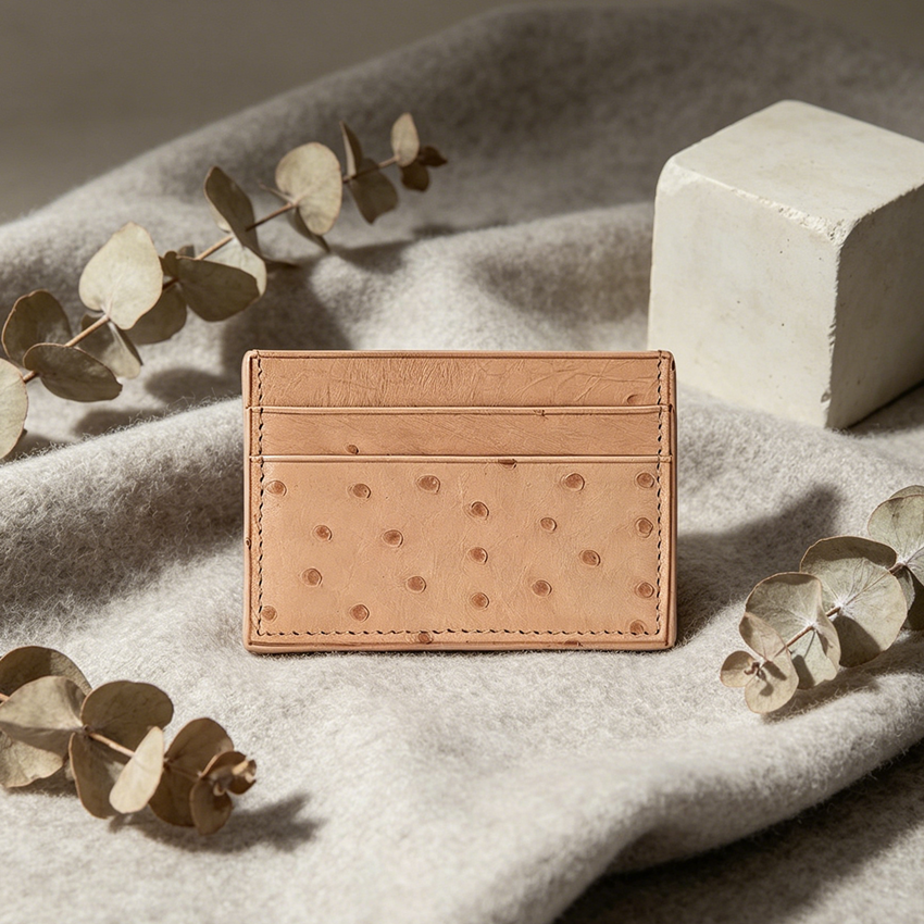Aaronscase Custom Genuine Leather RFID Blocking Card Holder (Wholesale/Manufacturer)