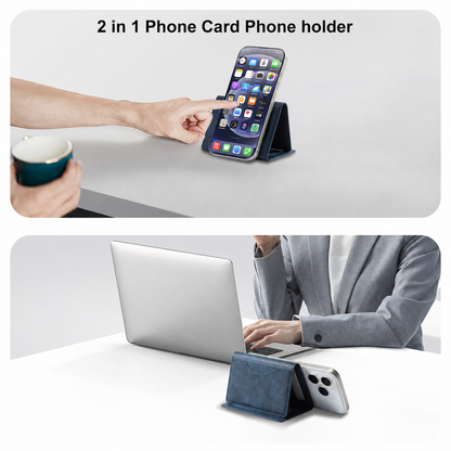 Wholesale PU Leather Magsafe Three-Fold Magnetic Card Holder Wallet OEM Manufacturer