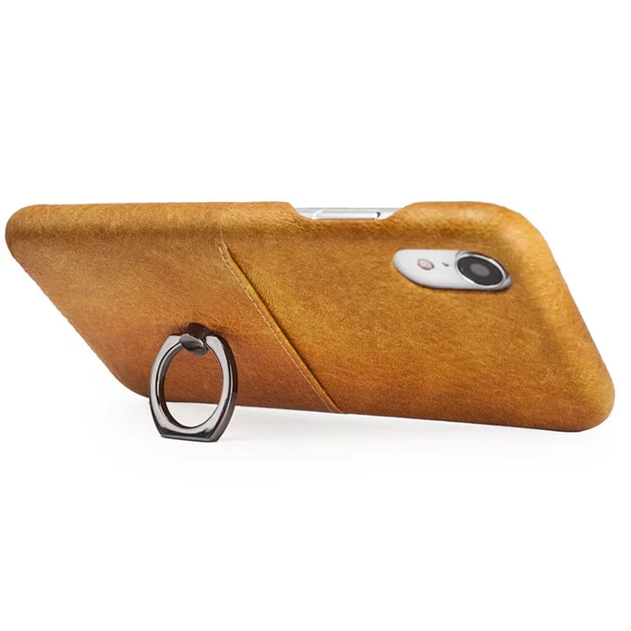 Oiled Wax Leather Magnetic Stand Wallet Phone Case for Custom Phone Models - image 1