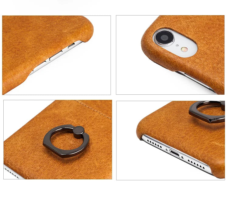 Full-Grain Leather Wallet Phone Case for Customizable Device Models image 6