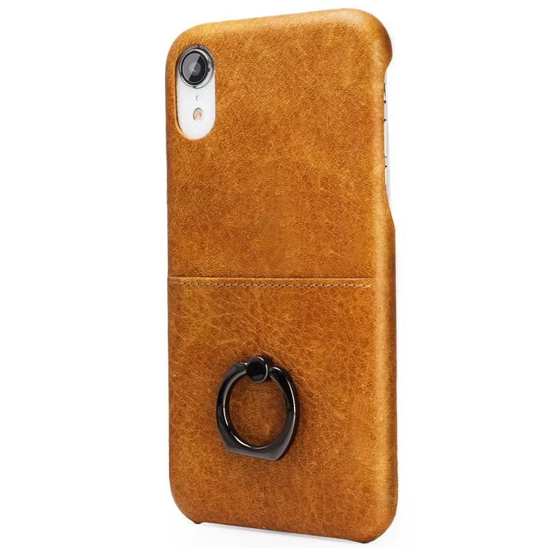 Full-Grain Leather Wallet Phone Case for Customizable Device Models image 3