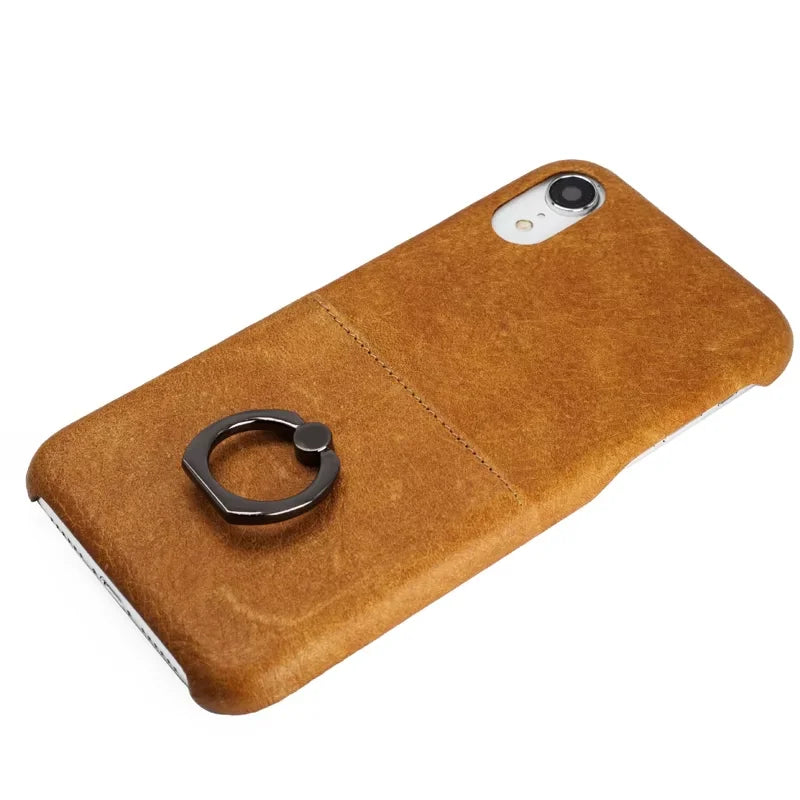 Full-Grain Leather Wallet Phone Case for Customizable Device Models image 5