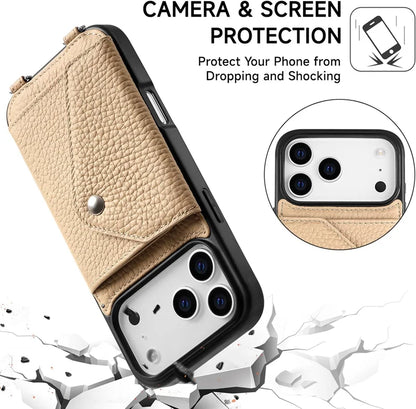 Genuine Leather Crossbody Wallet Phone Case for iPhone 17 Series image 2