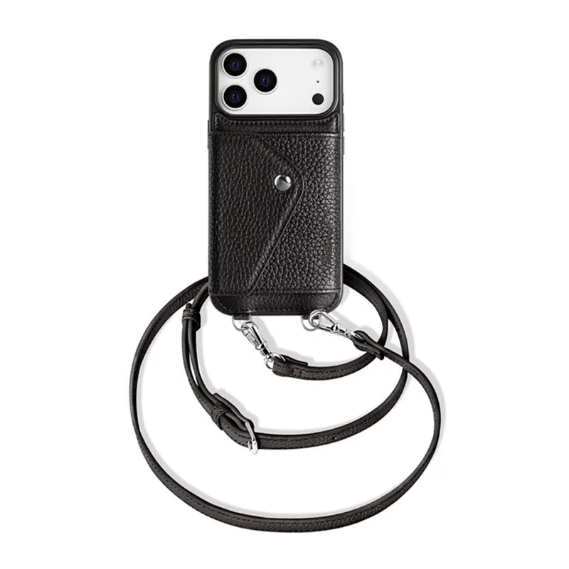Genuine Leather Crossbody Wallet Phone Case for iPhone 17 Series image 6