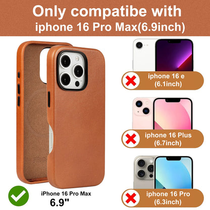 Genuine Leather Slim Phone Case for iPhone 16 Series image 4