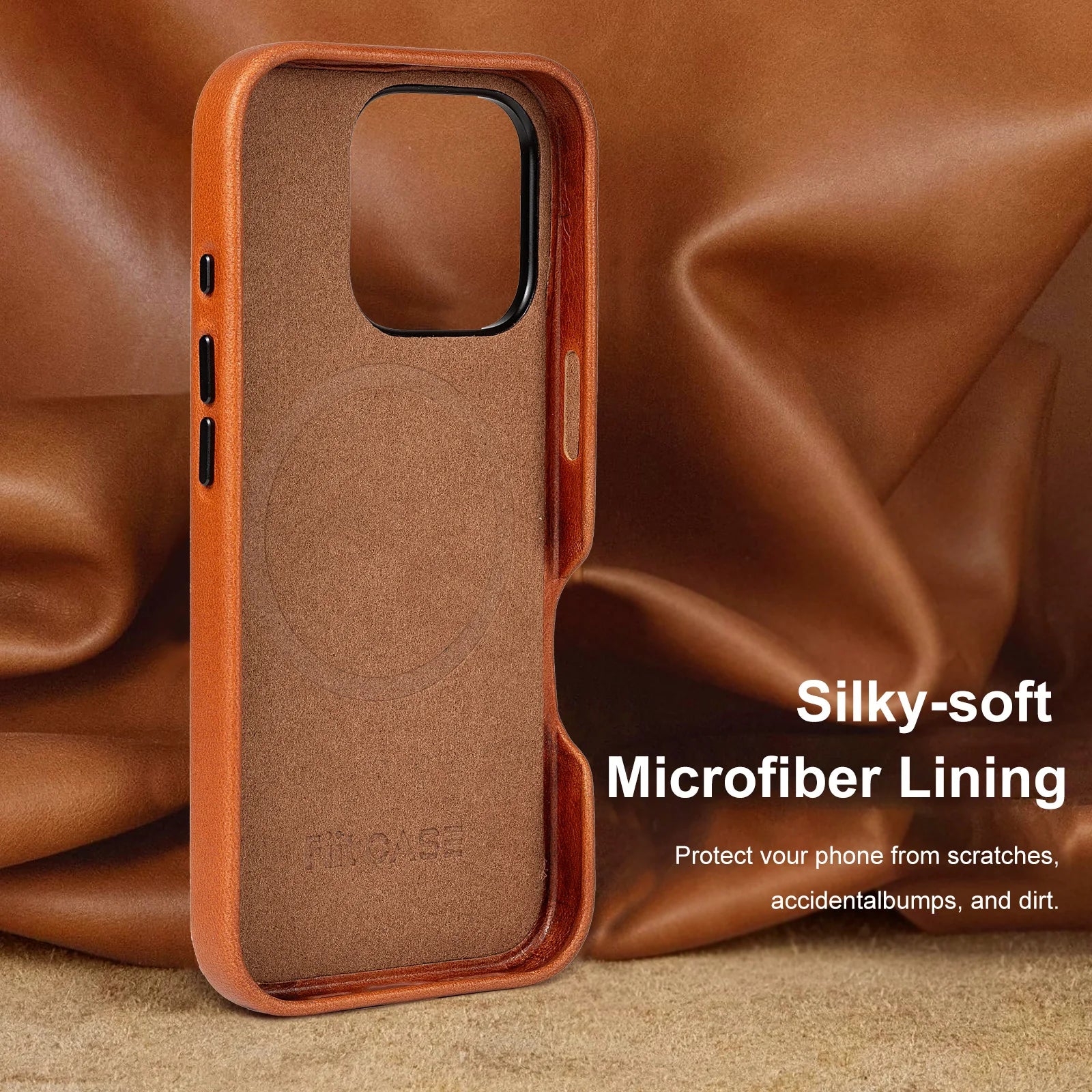 Genuine Leather Slim Phone Case for iPhone 16 Series image 2