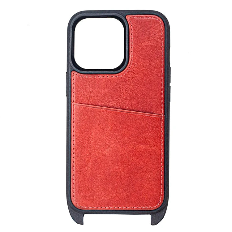 Genuine Leather Crossbody Wallet Phone Case for iPhone 14 Series image 6