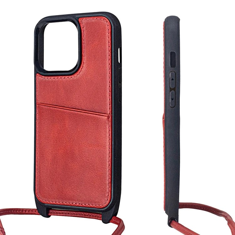 Genuine Leather Crossbody Wallet Phone Case for iPhone 14 Series image 4