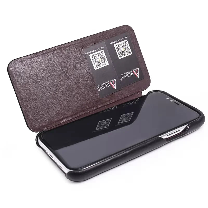 Genuine Leather Wallet Phone Case for Customizable Device Models image 2