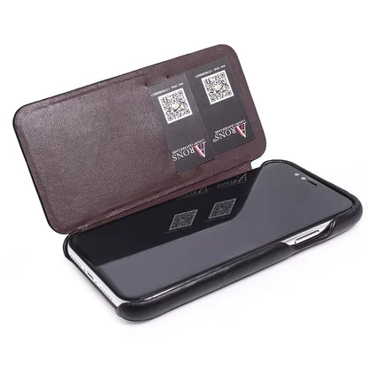 Genuine Leather Wallet Phone Case for Customizable Device Models image 2