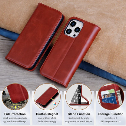 Genuine Leather Wallet Phone Case for iPhone 15 Series image 3