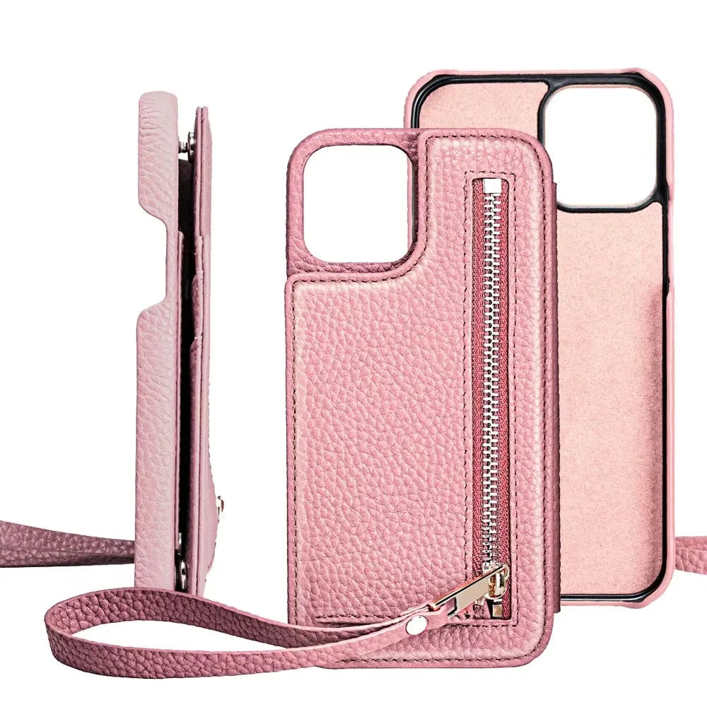 Genuine Leather RFID Phone Case for Customizable Device Models image 6