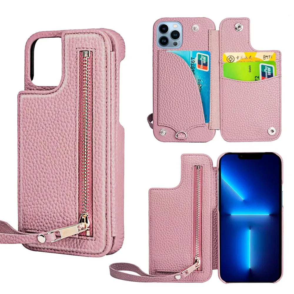 Genuine Leather RFID Phone Case for Customizable Device Models image 1