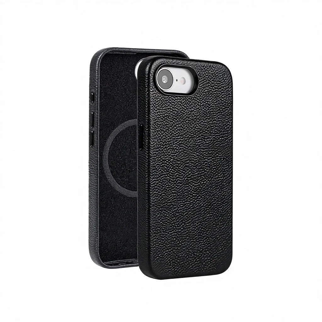 Genuine Leather Reinforced Corner Shockproof Phone Case for iPhone 16 Series - image 1