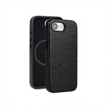 Genuine Leather Reinforced Corner Shockproof Phone Case for iPhone 16 Series - image 1