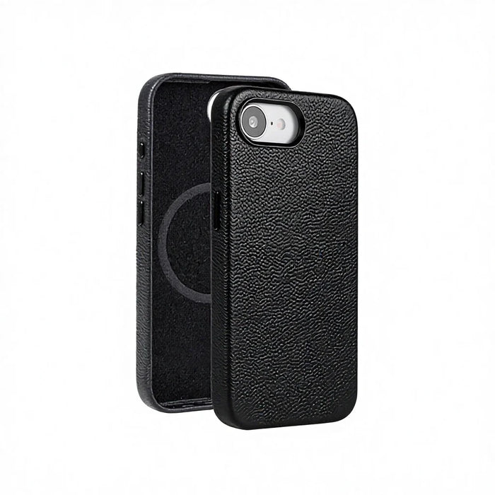 Genuine Leather Screen Protector Shockproof Phone Case for iPhone 16 Series Style 01 - image 1