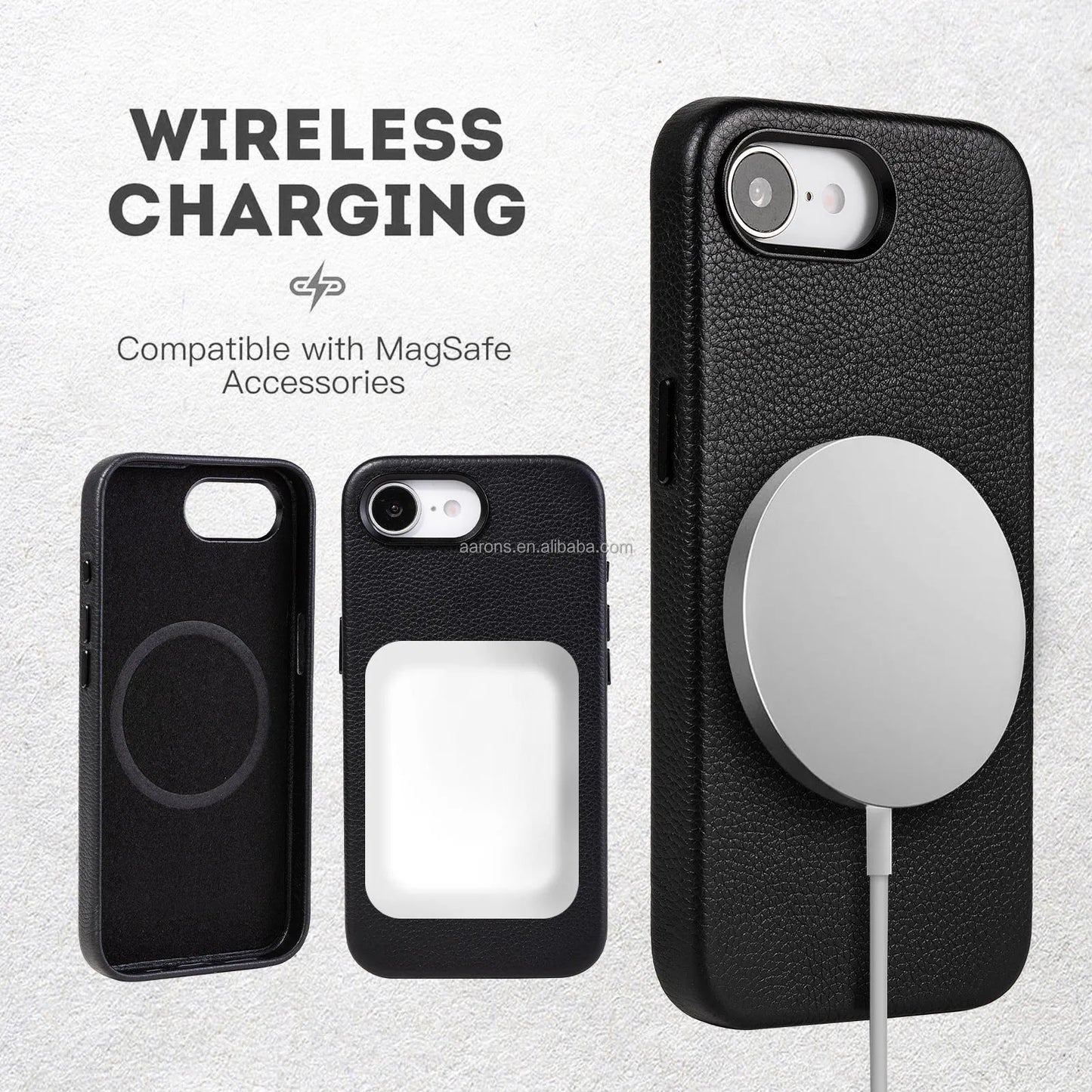 Genuine Leather Reinforced Corner Shockproof Phone Case for iPhone 16 Series - image 3