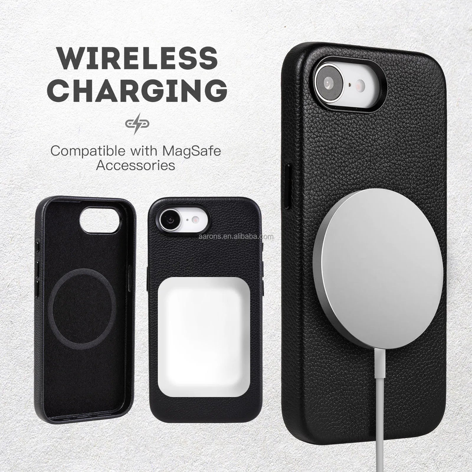 Genuine Leather Reinforced Corner Shockproof Phone Case for iPhone 16 Series - image 3