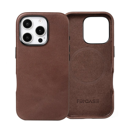 Genuine Leather Slim Phone Case for iPhone 16 Series image 1