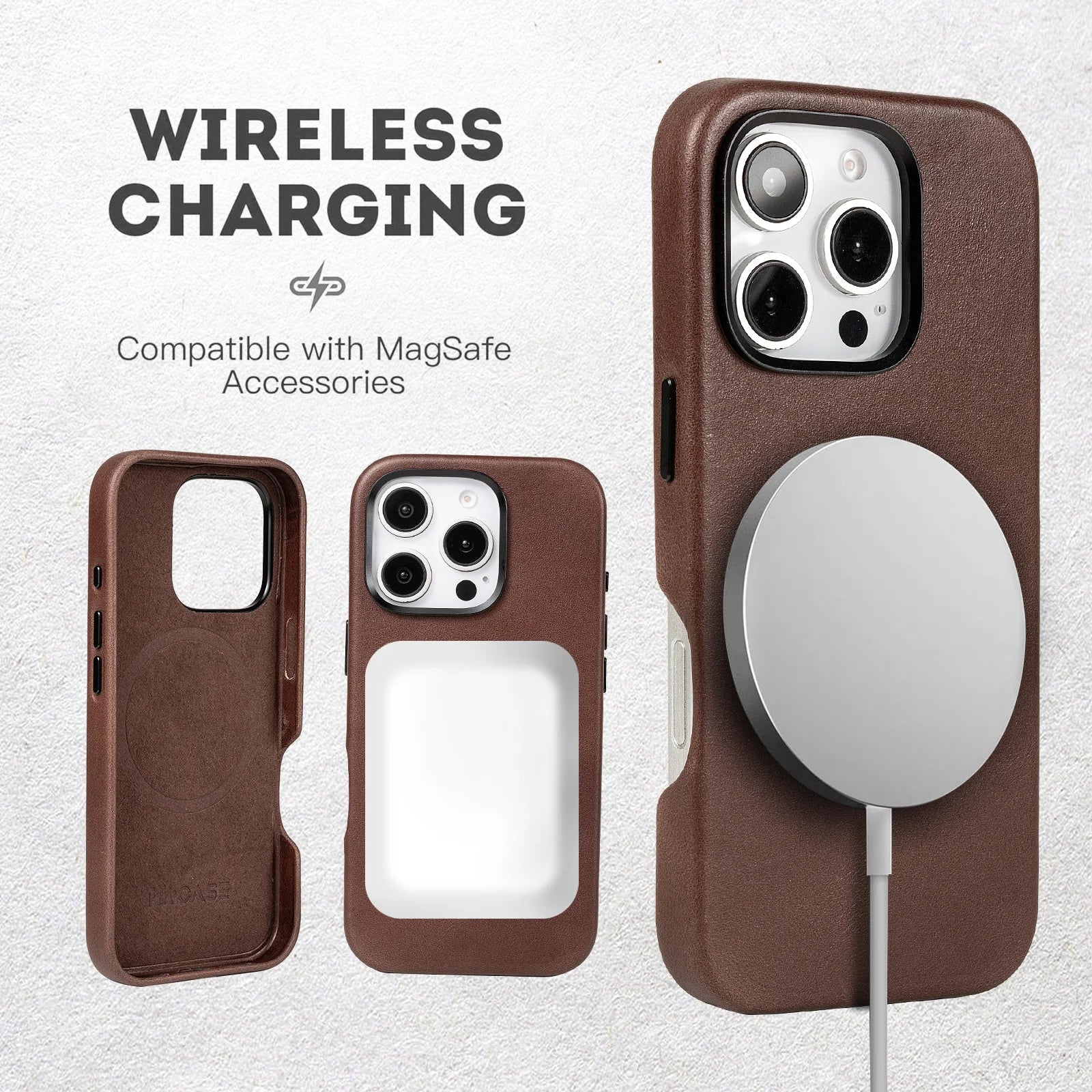 Genuine Leather Slim Phone Case for iPhone 16 Series image 2