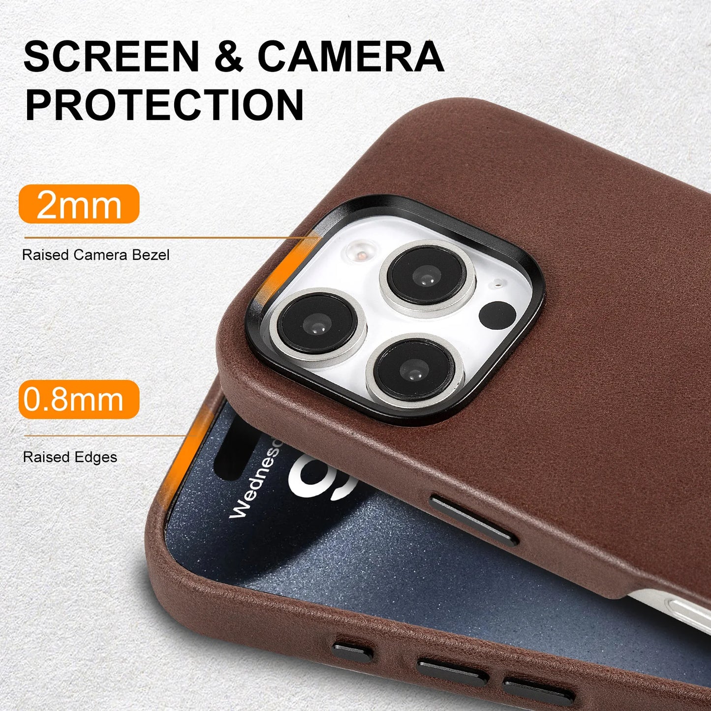 Genuine Leather Slim Phone Case for iPhone 16 Series image 5