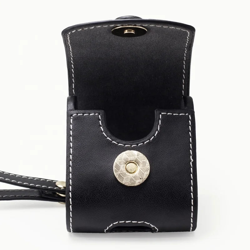 Genuine Leather Carrying Earphone Holder AirPods / Earphone Case - image 3