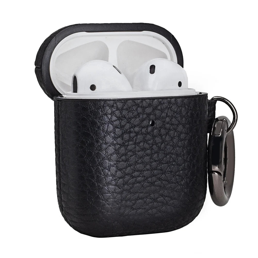 Litchi Grain Leather AirPods / Earphone Case - image 1