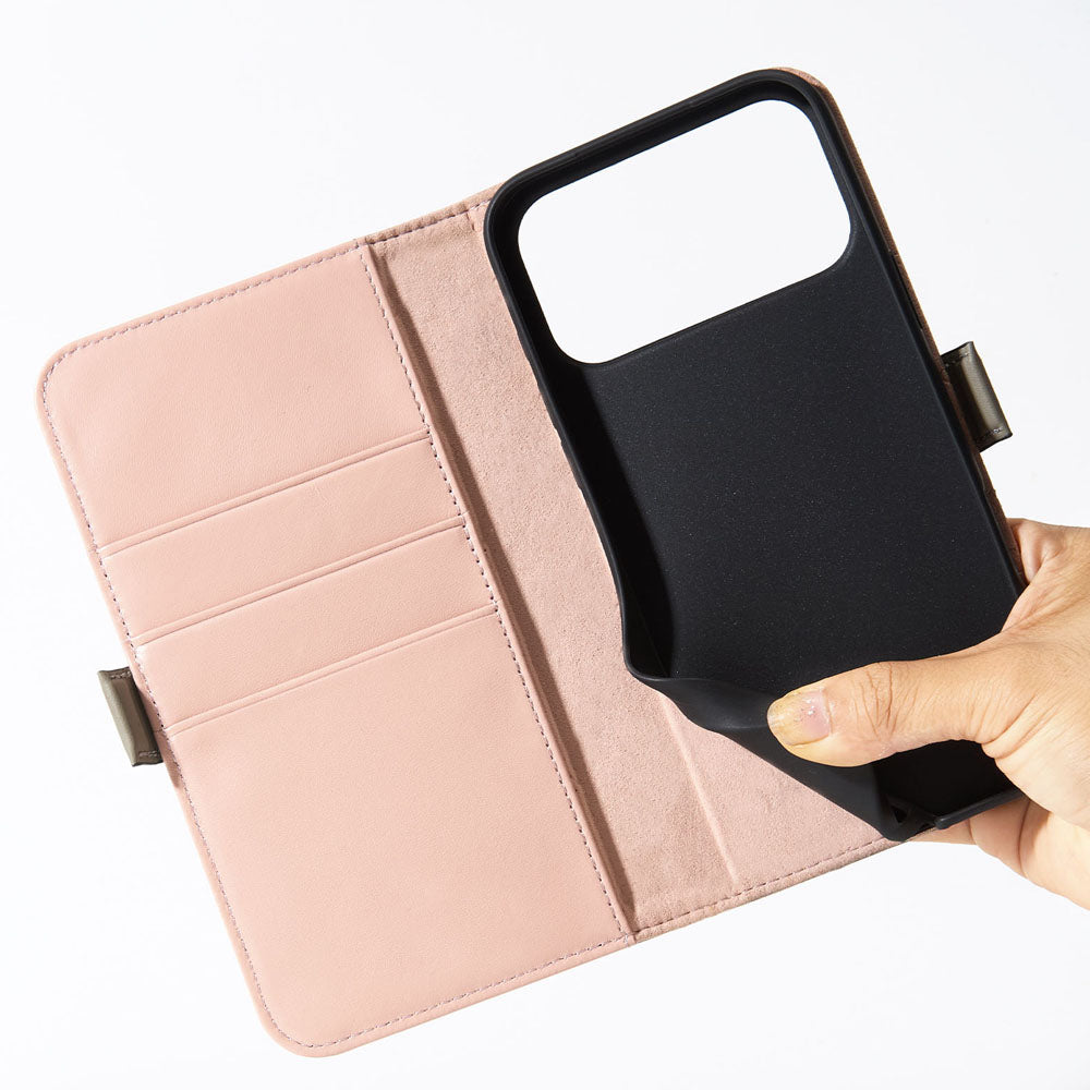 Aaronscase Genuine Leather Wallet Phone Case for iPhone 17 Pro Max (Wholesale/Manufacturer)