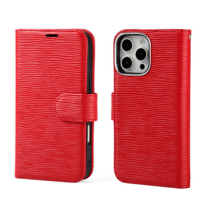 Aaronscase Genuine Red Leather iPhone 16 Pro Case (Wholesale/Manufacturer)