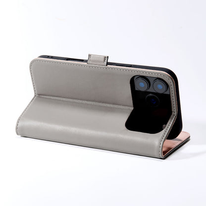Aaronscase Genuine Leather Wallet Phone Case for iPhone 17 Pro Max (Wholesale/Manufacturer)