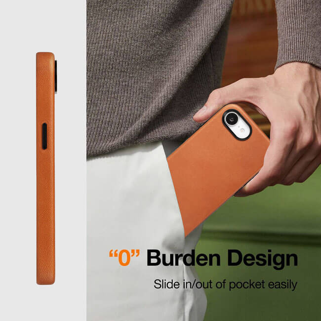 Aaronscase Handmade Genuine Leather Phone Case for iPhone 16e (Wholesale/Manufacturer)