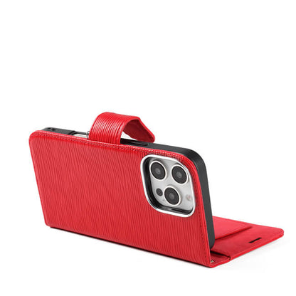 Aaronscase Genuine Red Leather iPhone 16 Pro Case (Wholesale/Manufacturer)