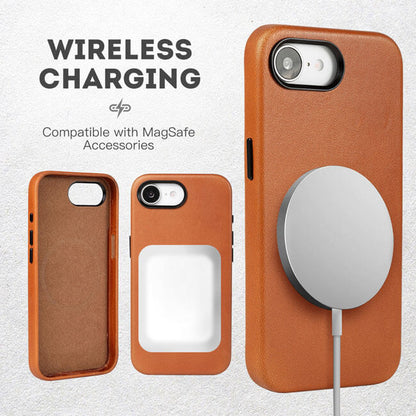 Aaronscase Handmade Genuine Leather Phone Case for iPhone 16e (Wholesale/Manufacturer)