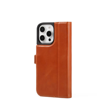 Aaronscase Genuine Leather iPhone 16 Pro Wallet Case (Wholesale/Manufacturer)